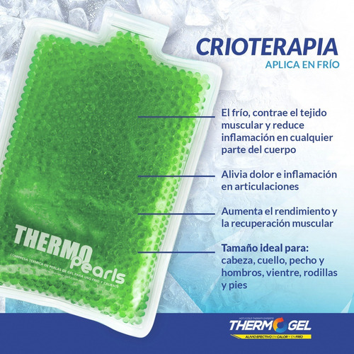 Imagen 4 de 8 de Compresa Mediana De Gel En Perlas Uso Frio Thermogel Pearls