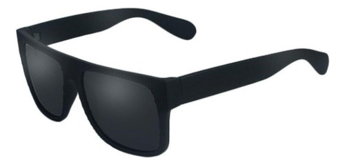 Óculos De Sol Lente Preta Com Armação Ondulada Fosca Uv400