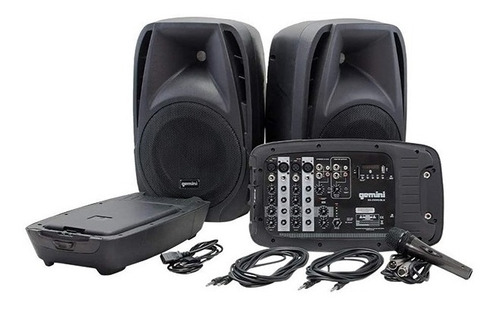 Gemini Es-210mxblu Sistema Parlantes Mezcladora Desmontable 