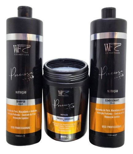 Kit Nutrição Precioza Sh 1 L - Mas 1 Kg - Con 1 L W F Export