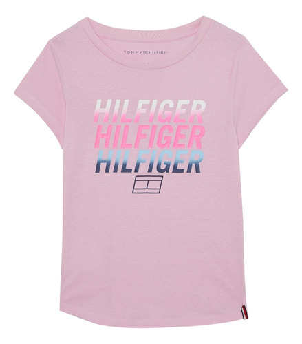 Tommy Hilfiger Playera Con Logo Impreso Para Niña 