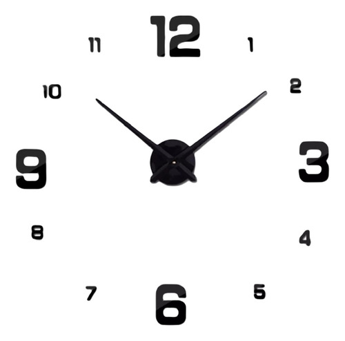 Reloj De Pared Decorativo Diy Ducal Negro Diseño Moderno