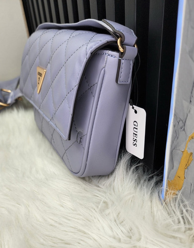 Bolsa Guess Lg884779 Crossbody Original Azul Azul Claro Lisa Oro Azul Claro