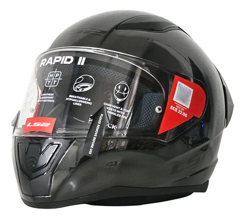 Casco Moto Integral Ls2 Rapid Ff353 Jeans Titanium Brillante Talla M (57-58 Cm)