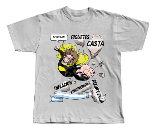 Remera Javier Milei Presidente Libertario 1° Calidad Algodón