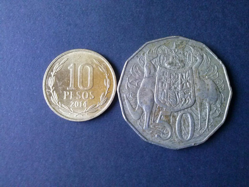 Moneda Australia 50 Cent Níquel 1983 Escasa (c43)