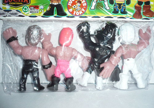 Luchadores La Parka - Set De 4 Juguete Lucha Libre Bootleg