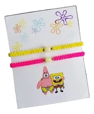 comprar Pulseras Para Mejores Amigos Bob Esponja, Patricio Estrella 