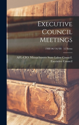 Libro Executive Council Meetings; 1988 06/16/88 52 Items ...