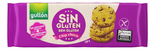 Biscoito Importado Cookies Chip Choco Gullon 130g Sem Açúcar