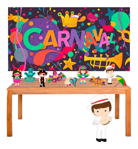 Kit Festa Carnaval Display + Painel 150x100cm
