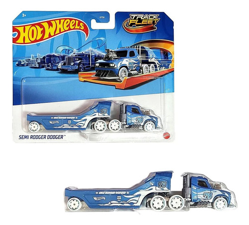 Carro Miniatura Hot Wheels Track Fleet Colecionável Mattel Cor Semi Rodger Dodger