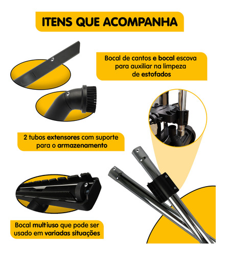 Aspirador De Pó E Líquidos 3600w 90 L Apv 3690 220v Vonder