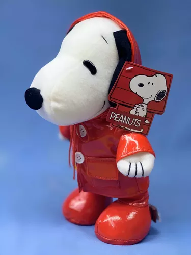 Peluche Snoopy Impermeable Rojo Peanuts Original