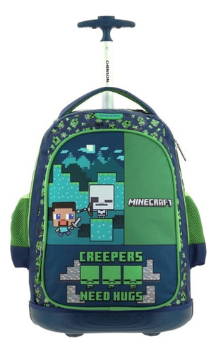 Mochila Minecraft Primaria Con Carro Vs3389