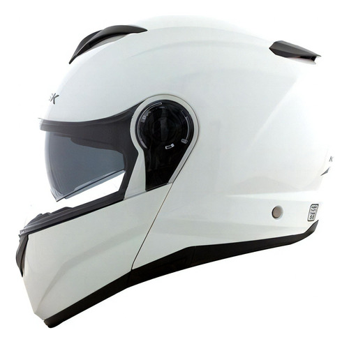 Capacete Norisk Force Branco Escamoteável Articulado Viseira Solar Tamanho do capacete 58