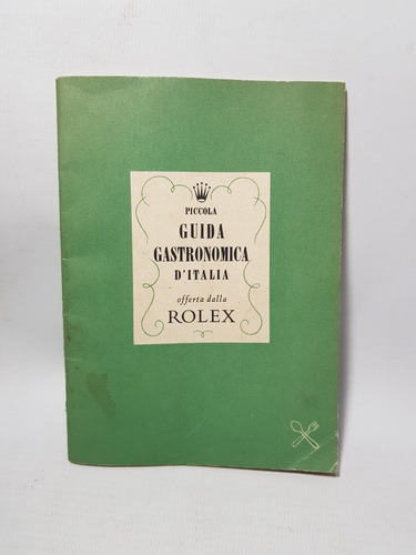 Rolex Antiguo Catálogo Guía Gastronómica 27 Modelo Mag 57284