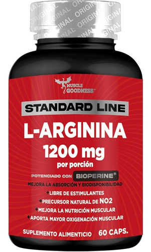 L-arginina  | Standard Line  | 1200 Mg  | 60 Caps |