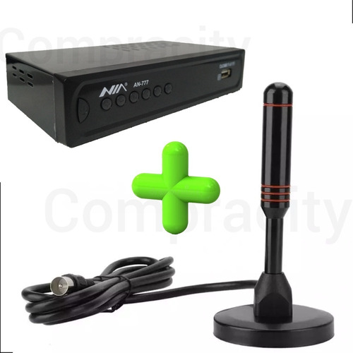 Imagen 1 de 10 de Combo Decodificador Mas Potente Antena De 36db Tdt Colombia
