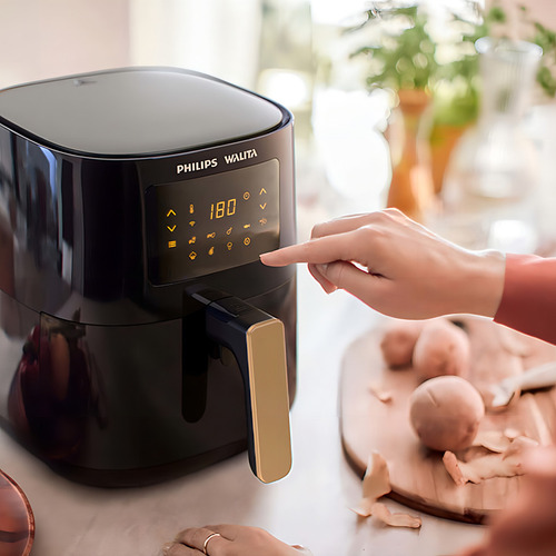 Fritadeira Elétrica Airfryer High Connect Gold Philips Cor Preto