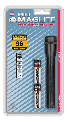 comprar Mini Linterna Incandescente Maglite Aa De 2 Celdas, Negra...
