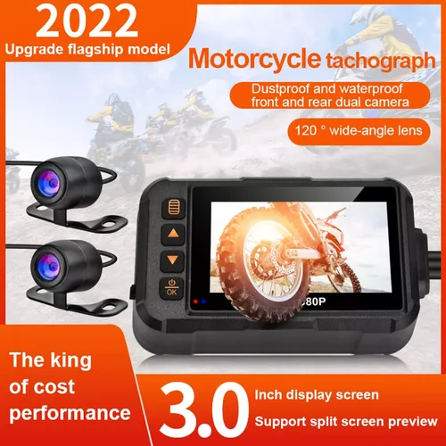 Cámara De Moto Impermeable De 1080p Dvr Motorcycle Dashcam B