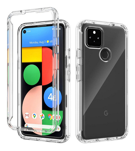 Estuche Antichoque Hibrid Tpu+pc 360 Para Google Pixel 4a 5g