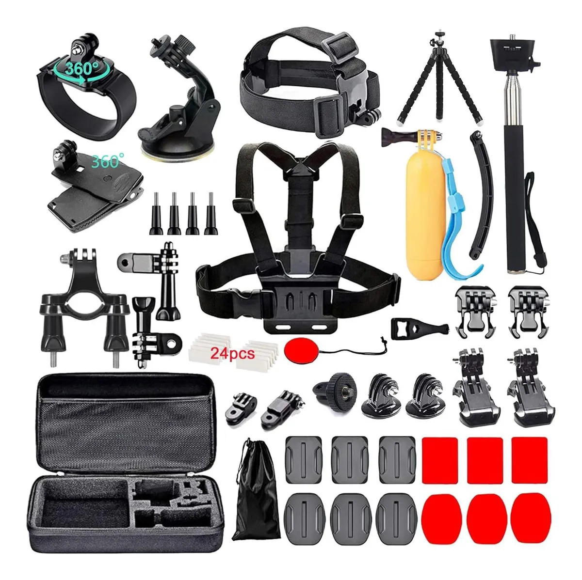 Kit De Accesorios De Cámara 60 En 1 Compatible Con Gopro Dji