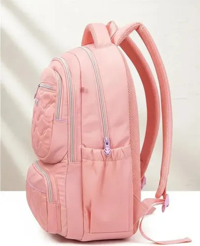Mochilas Feminina Reforçada Estudante Escolar Notebook Cor Rosa B...