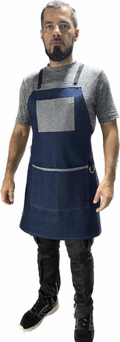 Delantal Denim Jean-barista Chef - Cocina - Varios Usos