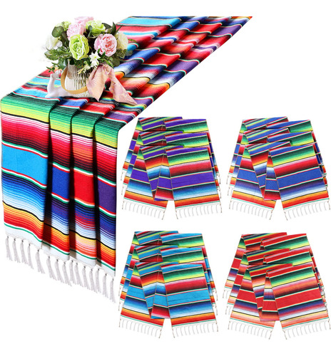 12 Caminos De Mesa Mexicanos De Serape Para Fiestas Tematica