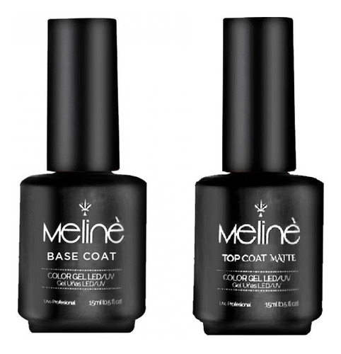 Esmalte Meline Semipermanente Base Coat + Top Coat Matte