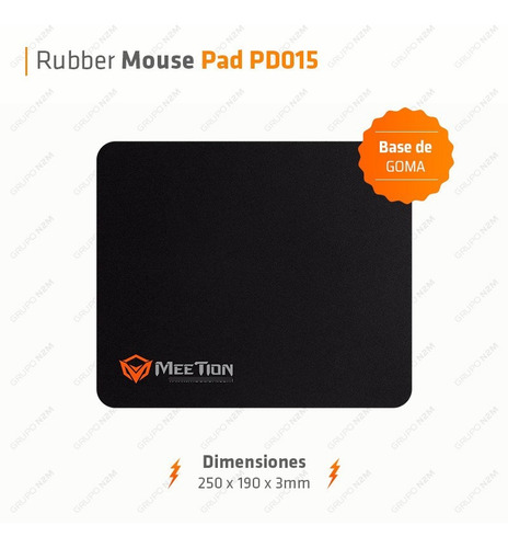 Imagen 2 de 10 de Mouse Pad Gaming S Antideslizante Meetion Mt-pd015