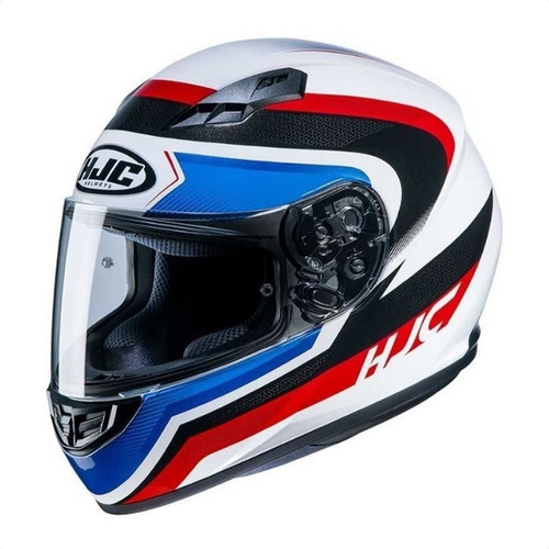 Casco Moto Integral Hjc Cs-15 Rako Blanco Rojo Azul Brillo