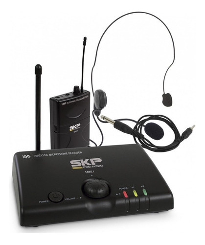 Microfone Headset Sem Fio Profissional Skp Uhf Mini V