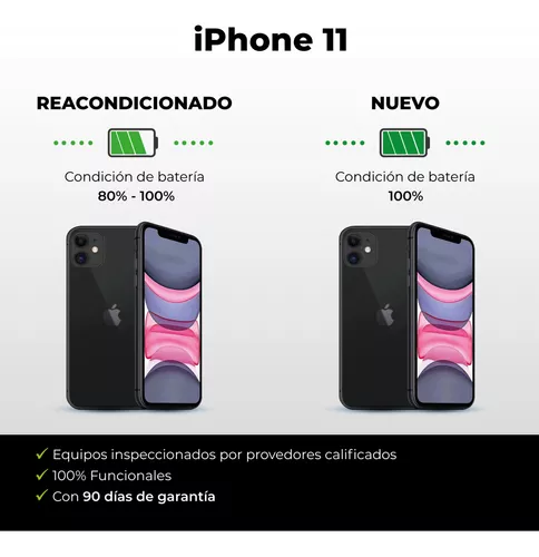 Celular Apple Iphone 11 128gb Color Negro Reacondicionado