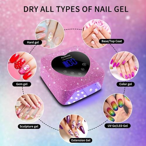 Lampara Secador De Uñas Profesional Led Esmalte Accesorios