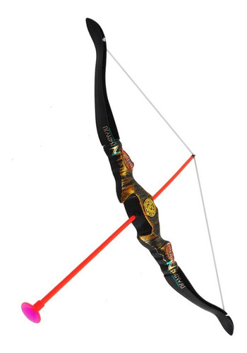 Arco E Flecha De Brinquedo Bodoque Arqueiro Medieval Dourado
