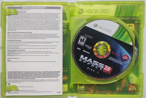 Mass Effect 3 Original Xbox 360 Impecable! (Usado)