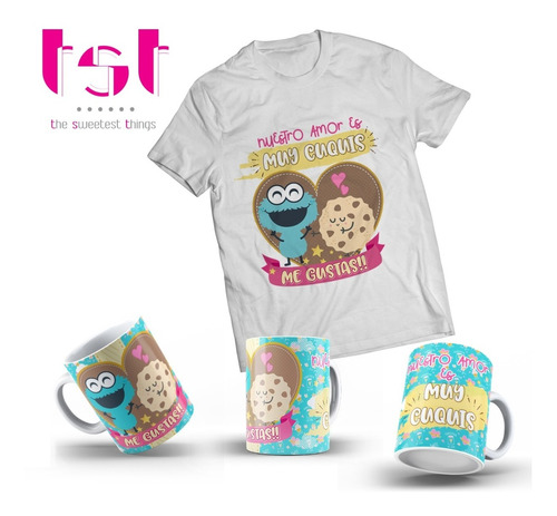 Playera Pareja San Valentín Nuestro Amor Muy Cuquis Más Taza