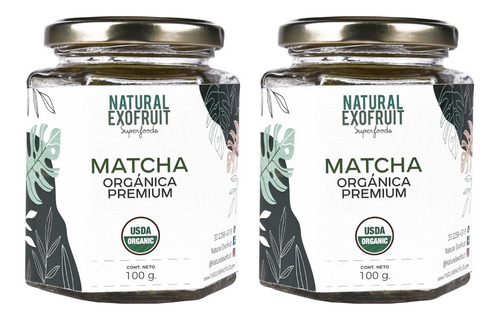 Kit 2 Pzas. Té Verde Matcha Orgánico Premium 100% Puro 100g