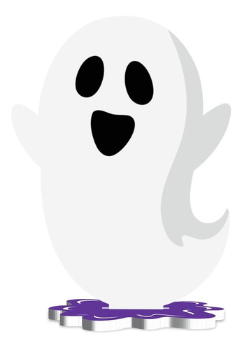 Enfeite Impresso Em E V A Fantasma - Halloween Divertido