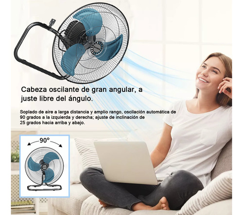 Ventilador Piso Pedestal Pared 3en1 Con 3 Aspas 18 Pulg 4pzs 4pcs