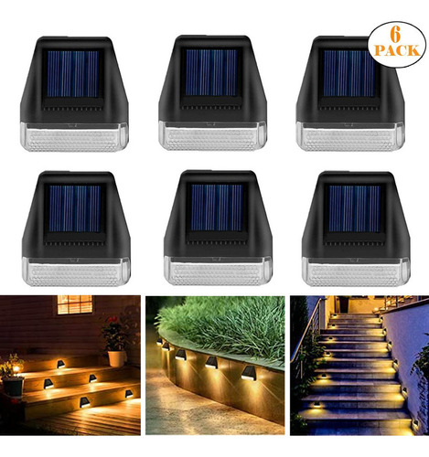 Paquete De 6 Luces De Paso Led Solares Para Camino De Escale