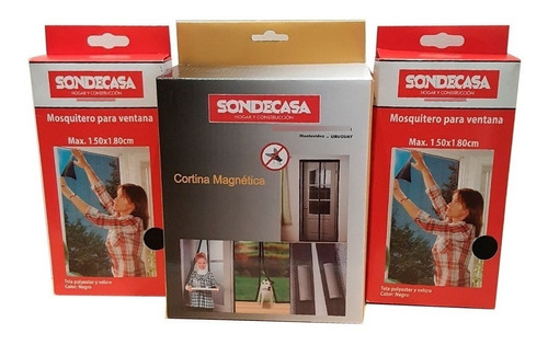 Pack Mosquiteros Sondecasa 1 Cortina Magnética + 2 Velcro