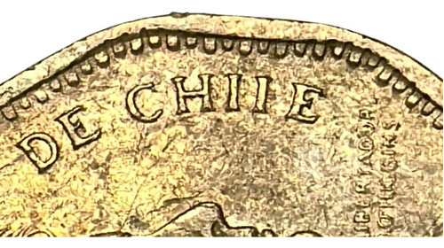 Moneda Chile 50 Pesos Año 2008 Cobre Error Chiie