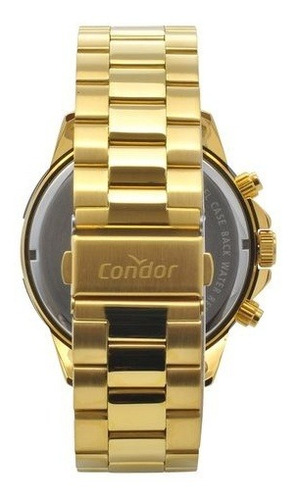 Relógio Masculino Dourado Preto Condor Covd54ay/4p Original