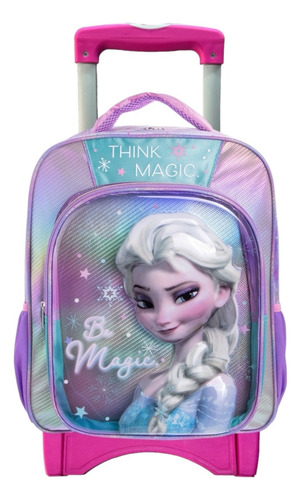 Mochila Frozen 3d Con Ruedas Original Ruz Primaria