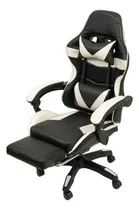 Comprar Silla Gamer Pc Escritorio Ergonomica Sillon Oficina Gaming Color Negro y Blanco Material del tapizado Cuero sintético