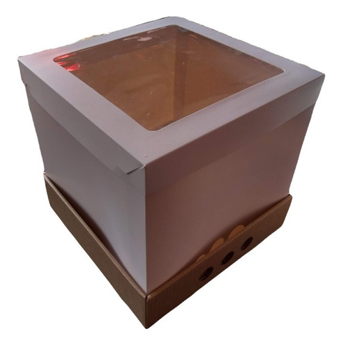 Cajas Para Drip Cake C/visor X (5 U.) Exc. Calidad, 25x25x25
